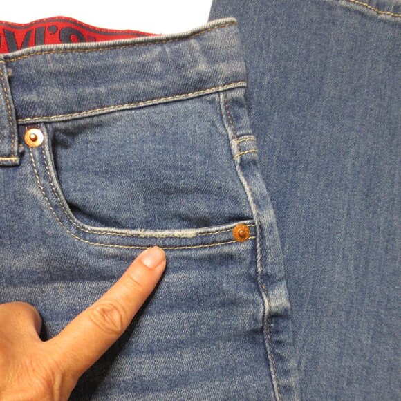 LEVI’S boys PANTS denim STRAIGHT FIT jeans 514 adjustable waist SIZE 16REG 28x28 - Picture 4 of 11